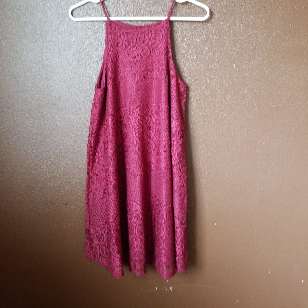 Lace burgundy dress